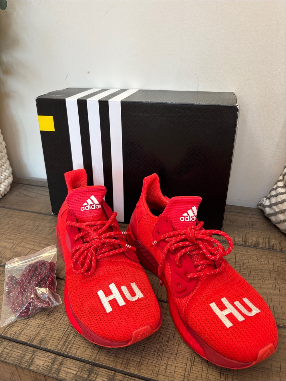 Mens adidas PW Solar HU PRD Red Hu Sneakers Size 9